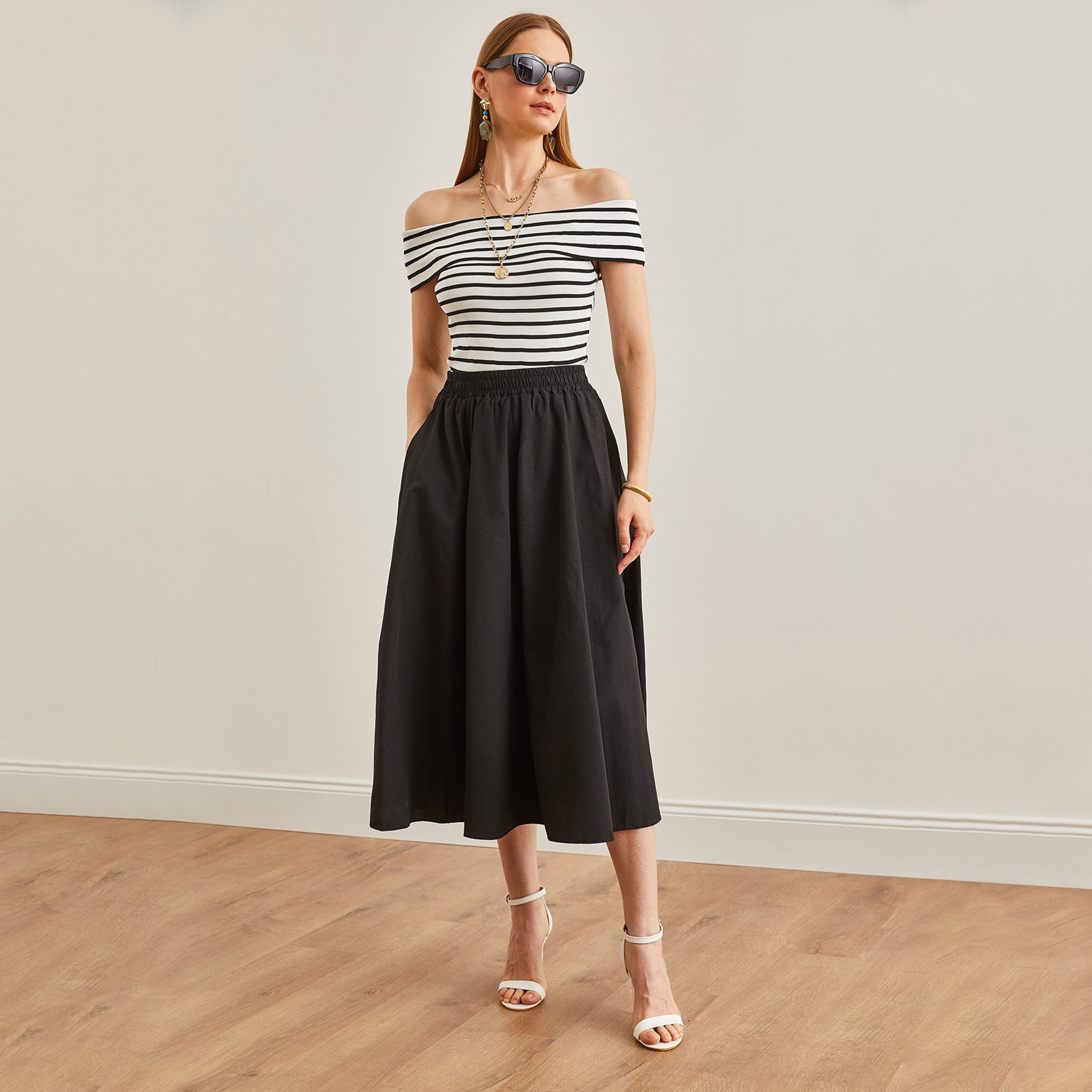 تنورة ماكسي سوداء عالية الخصر للنساء من أولالوك-women-clothing-bottoms-skirts-image-2