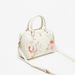 Elle Floral Print Bowler Bag with Detachable Strap and Zip Closure-Women%27s Handbags-thumbnailMobile-1