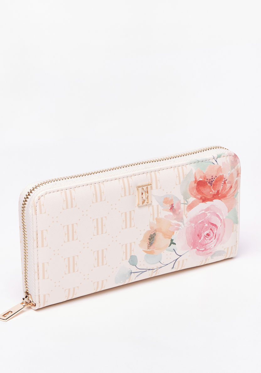 Elle All-Over Print Zip Around Wallet-Wallets & Clutches-image-0