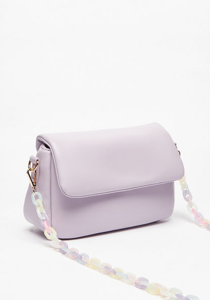 Missy Solid Crossbody Bag with Ombre Chainlink Strap-Women%27s Handbags-image-2