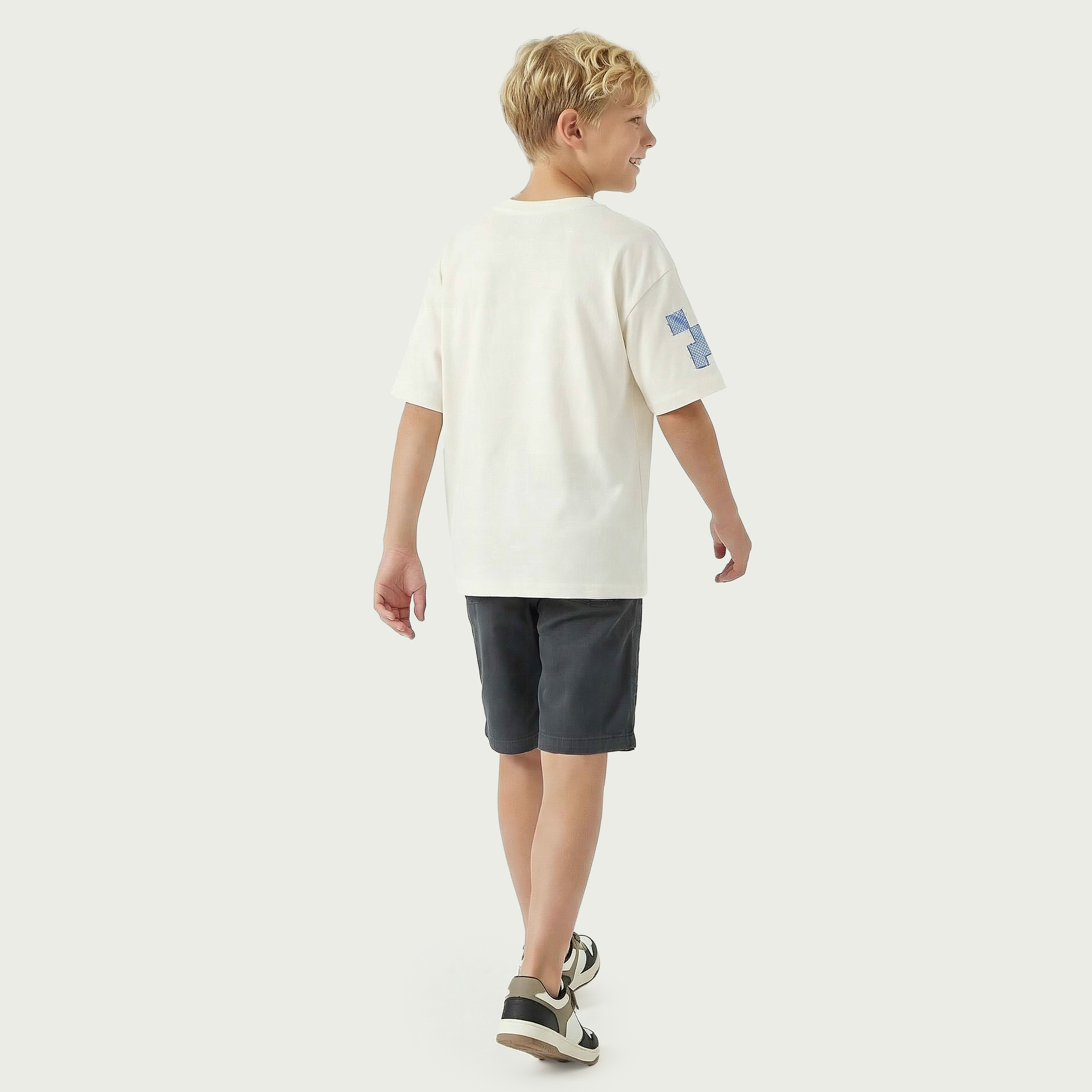 تيشيرت بياقة مستديرة وأكمام قصيرة وطبعات ماينكرافت-boys-clothing-tshirtsandpolos-image-2