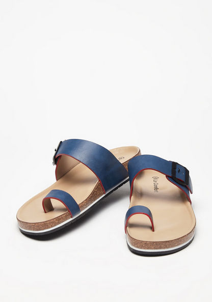 Le Confort Strap Sandals with Toe Loop Detail and Buckle Accent-Men%27s Sandals-image-2