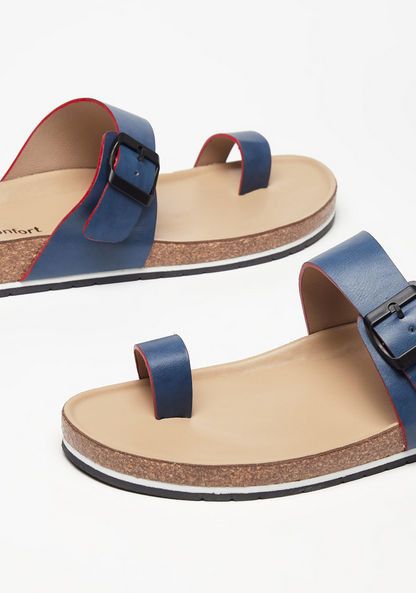 Le Confort Strap Sandals with Toe Loop Detail and Buckle Accent-Men%27s Sandals-image-5