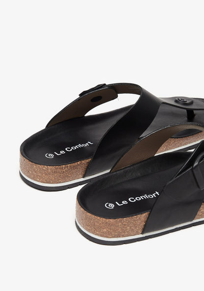 Le Confort Buckle Detail Slip-On Sandals-Men%27s Sandals-image-3
