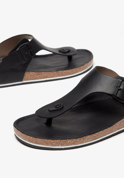 Le Confort Buckle Detail Slip-On Sandals-Men%27s Sandals-image-5