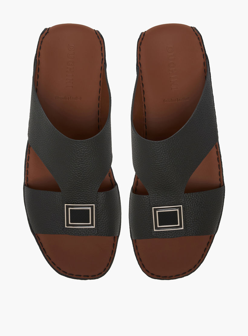 صندل عربي جلد بارز الملمس للرجال من دوتشيني-men-shoes-sandals-image-1