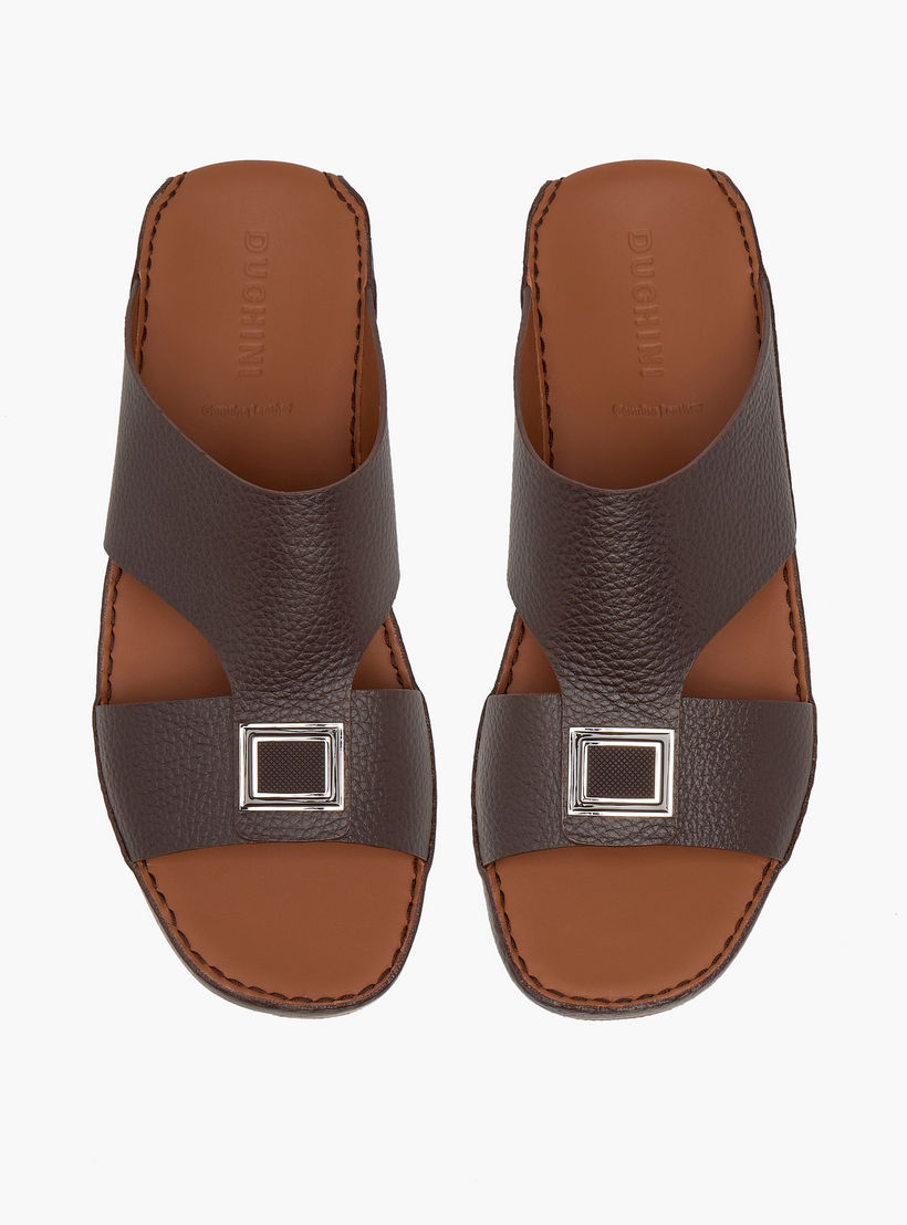 صندل عربي جلد بارز الملمس للرجال من دوتشيني-men-shoes-sandals-image-1