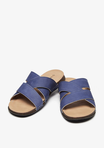 Le Confort Solid Cross Strap Sandals-Men%27s Sandals-image-2
