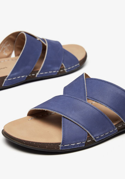 Le Confort Solid Cross Strap Sandals-Men%27s Sandals-image-5