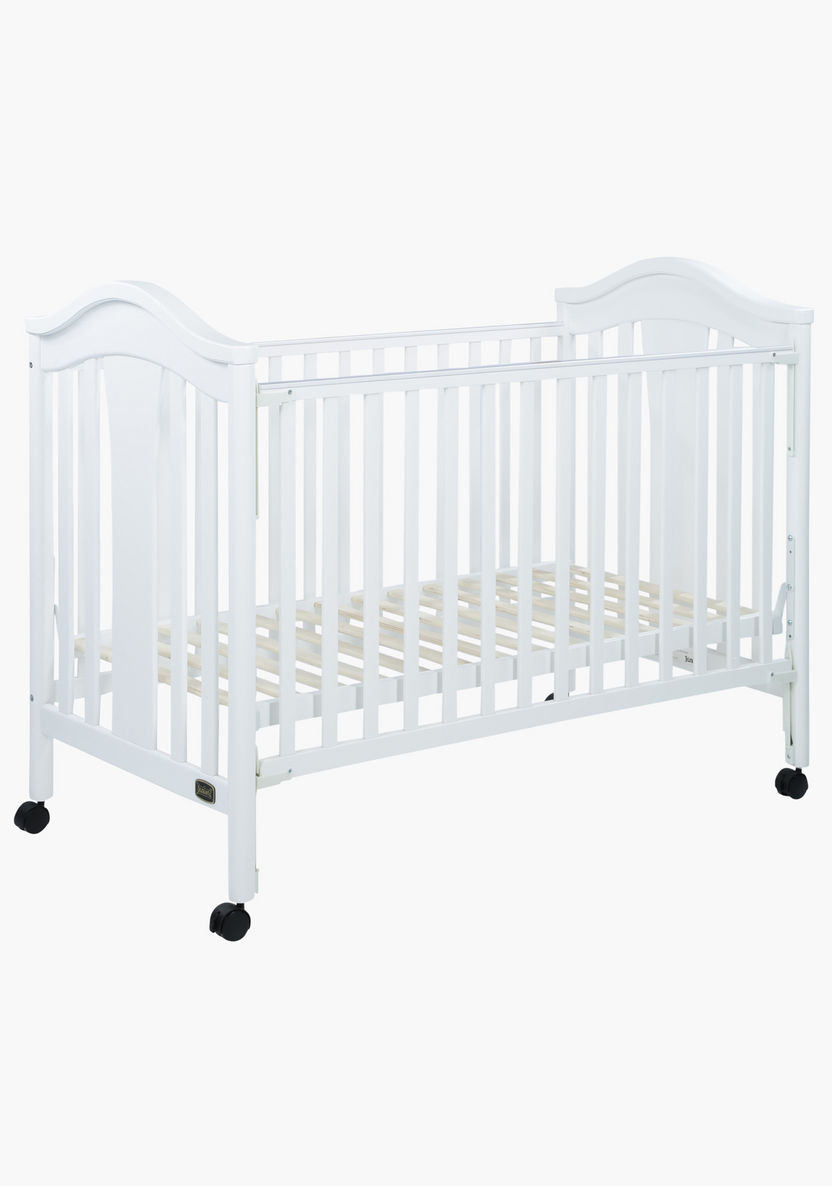 Juniors Arthur Wooden Crib with Three Adjustable Heights- White (Up to 3 years)-Baby Cribs-image-0