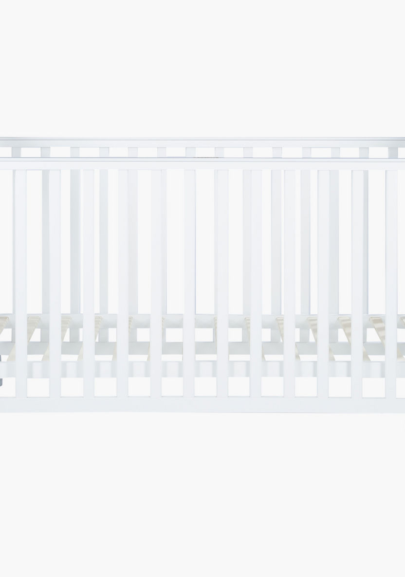Juniors Arthur Wooden Crib with Three Adjustable Heights- White (Up to 3 years)-Baby Cribs-image-1