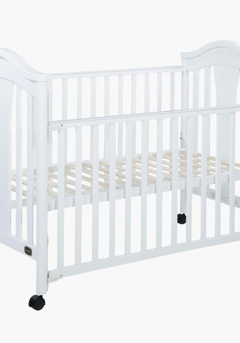 Juniors Arthur Wooden Crib with Three Adjustable Heights- White (Up to 3 years)-Baby Cribs-image-2