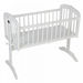 Juniors Kent Wooden Cradle with Mattress - White (Up to 4 months)-Cradles and Bassinets-thumbnailMobile-1