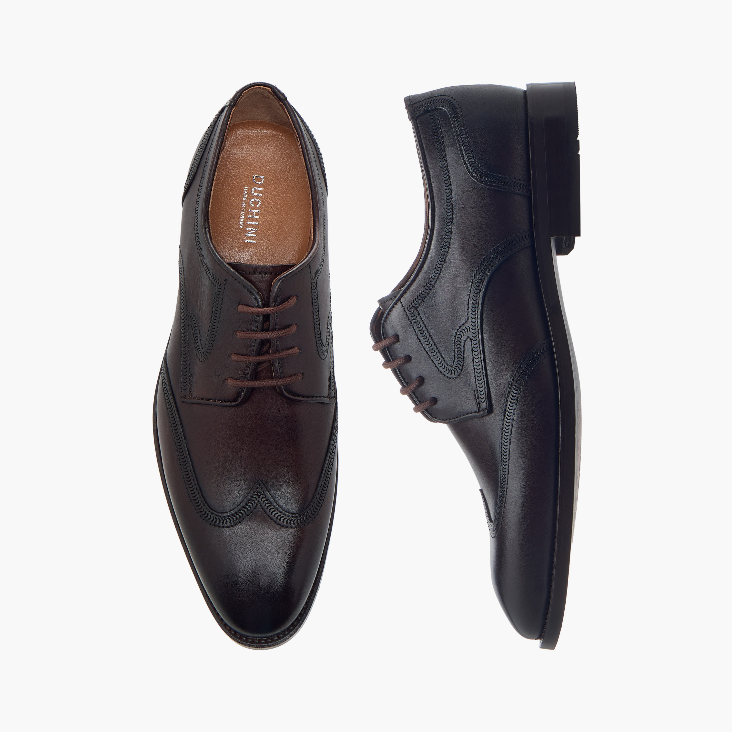 Duchini Men Genuine Leather Lace-Up Derby Shoes-men-shoes-formalshoes-image-1