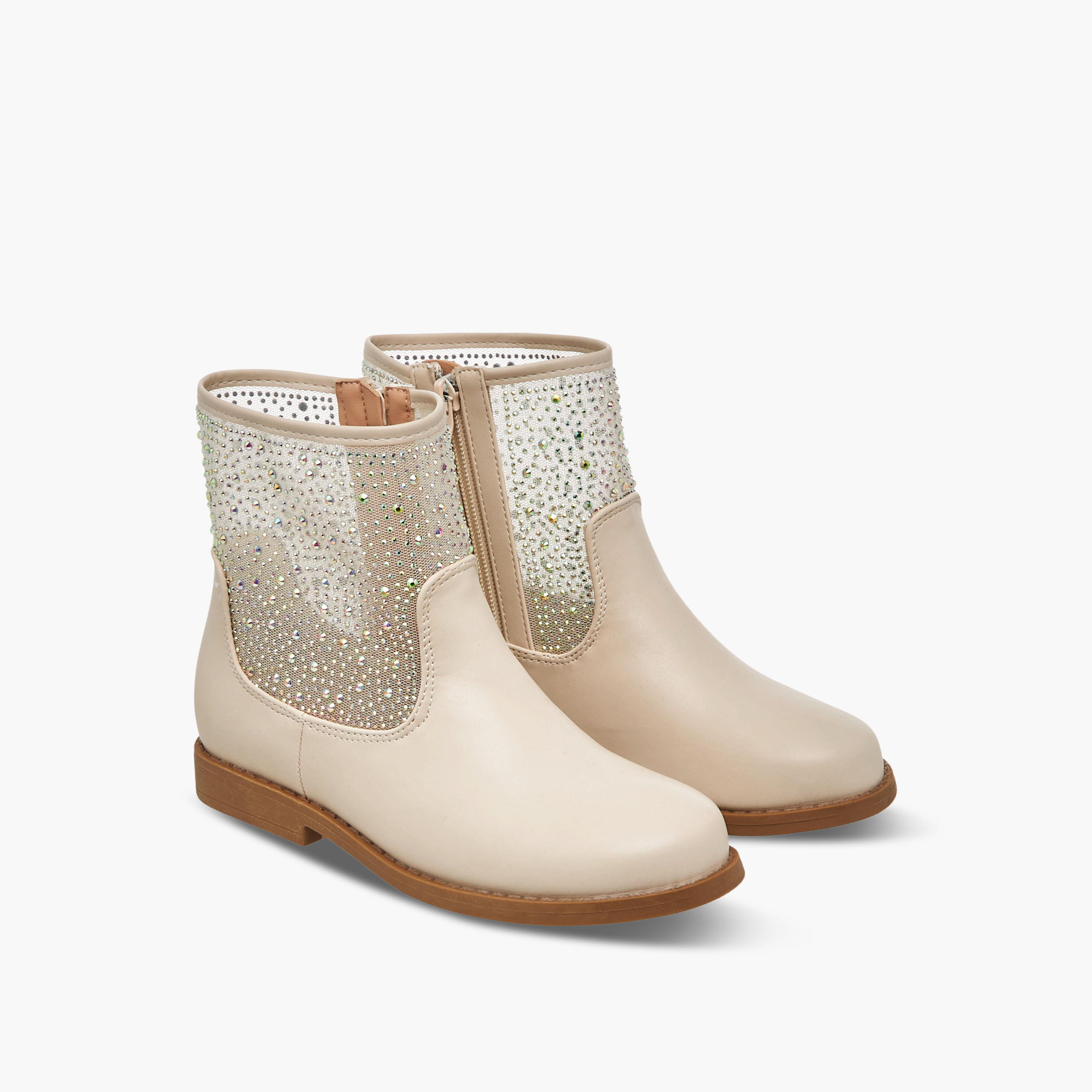 Celeste Girls Embellished High Cut Boots-girls-shoes-boots-image-1