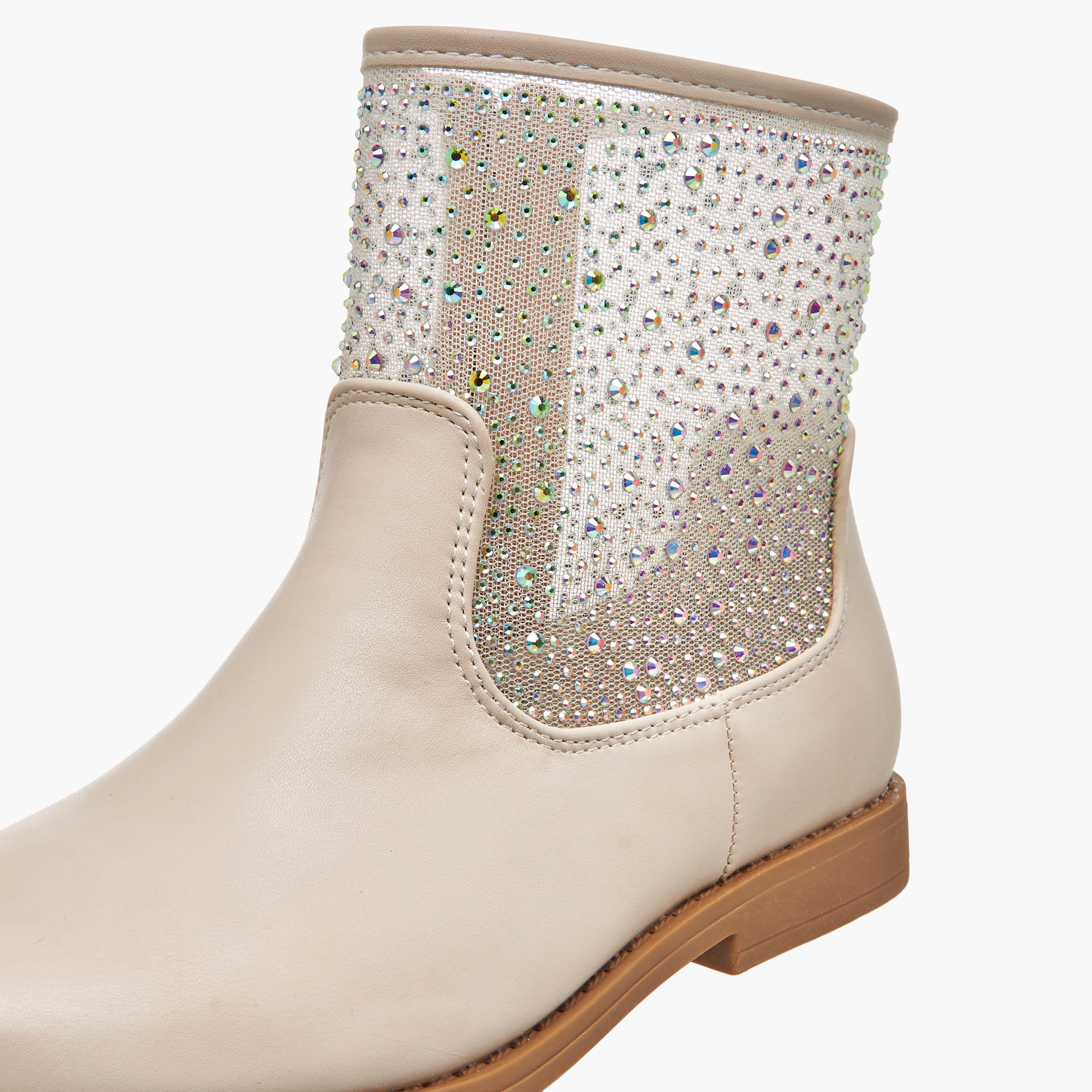 Celeste Girls Embellished High Cut Boots-girls-shoes-boots-image-6
