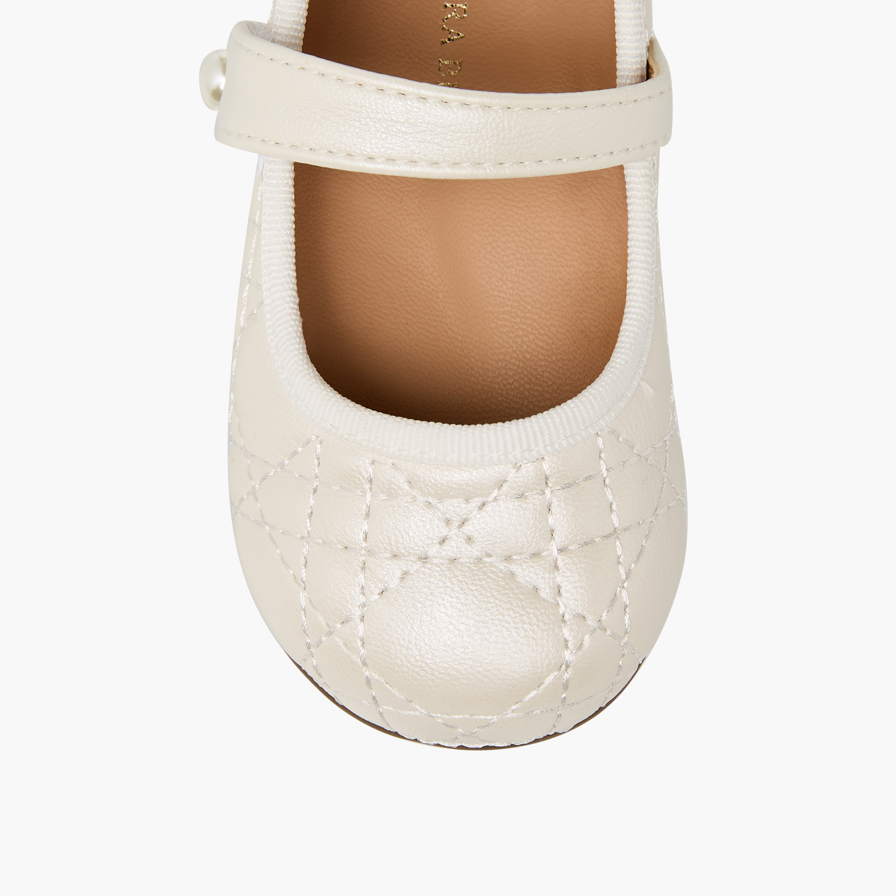 Flora Bella Mary Jane Shoes with Hook & Loop, Quilted Design-baby-girls-shoes-closedshoes-image-4