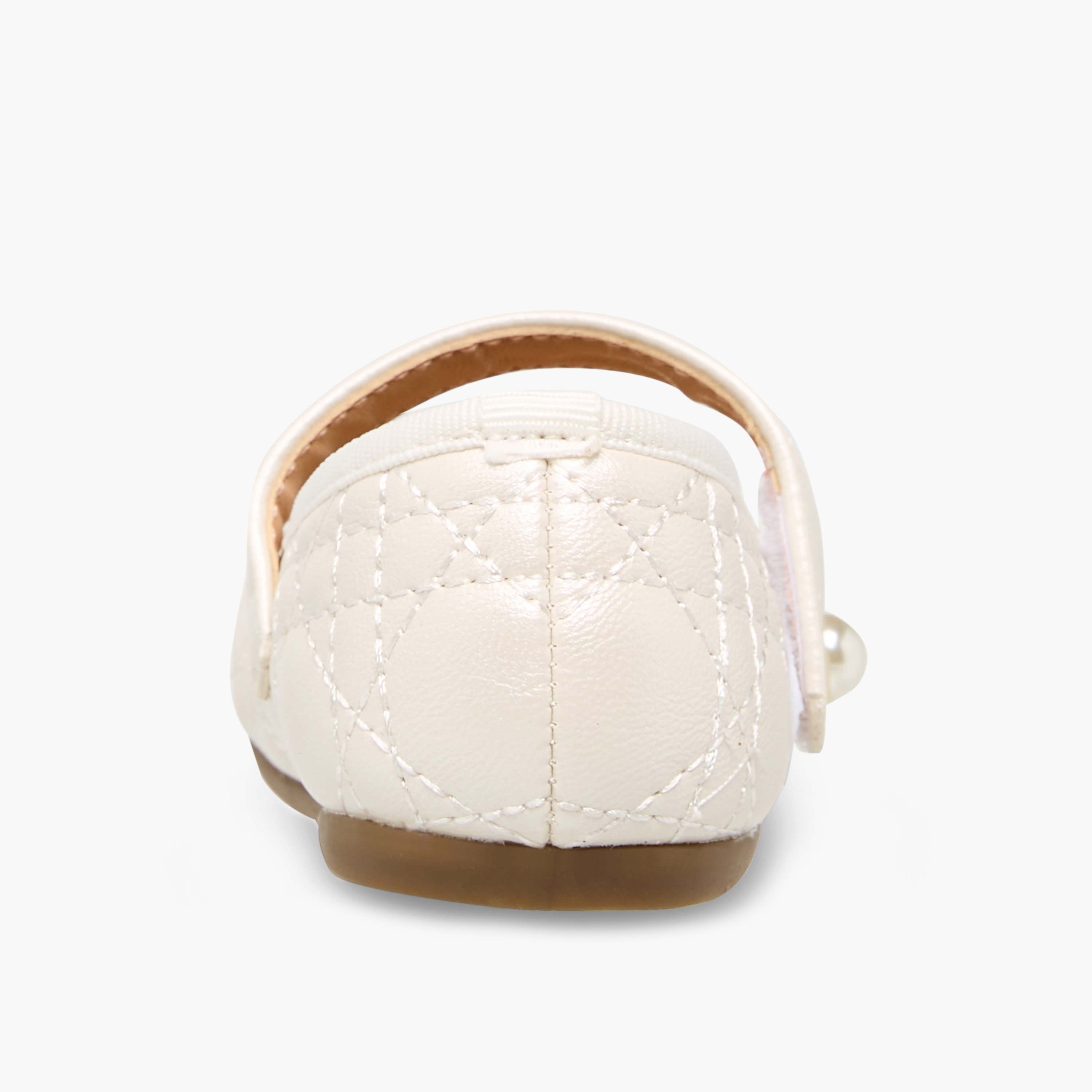 Flora Bella Mary Jane Shoes with Hook & Loop, Quilted Design-baby-girls-shoes-closedshoes-image-5