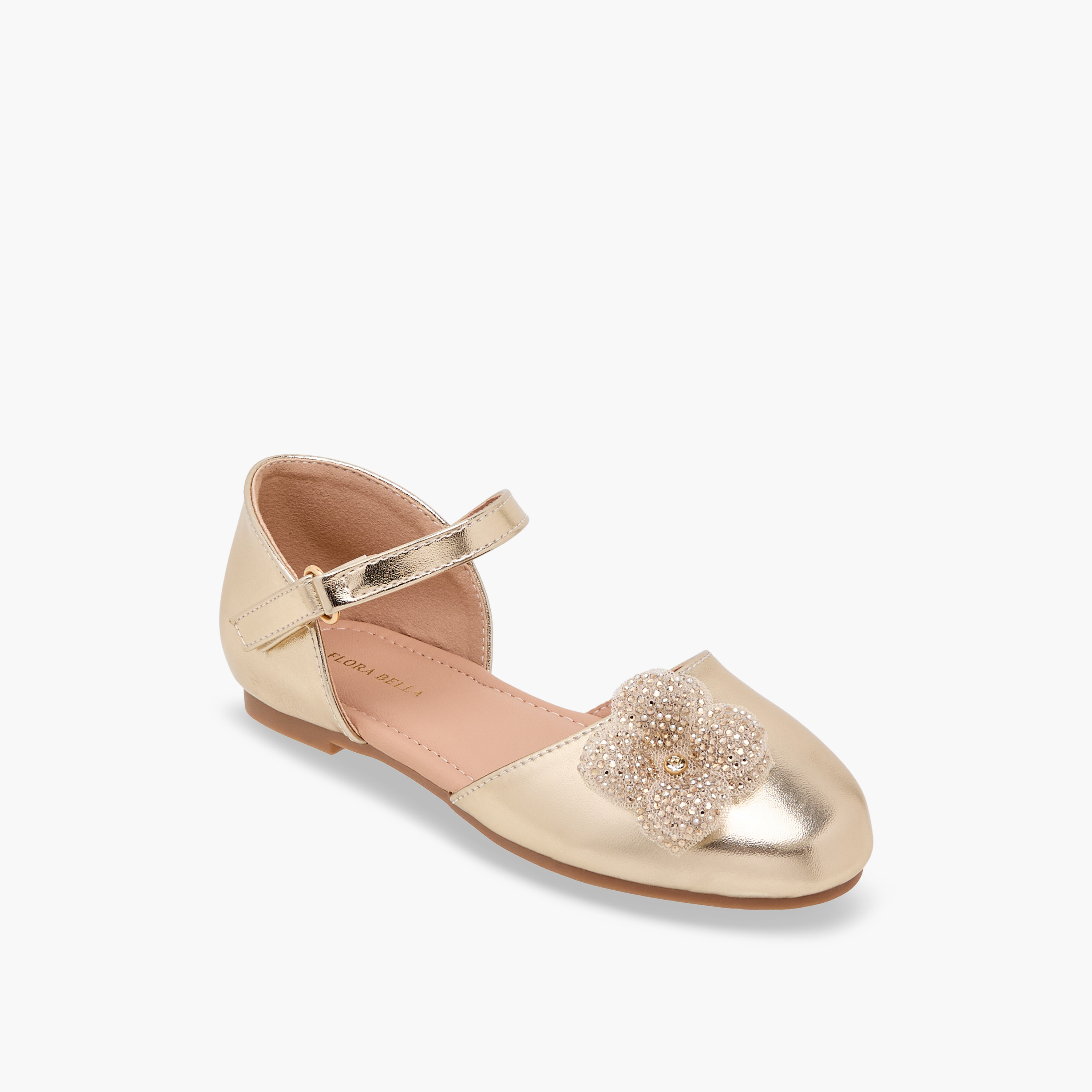 حذاء باليرينا مزين للبنات من فلورا بيلا-girls-shoes-sandals-image-2