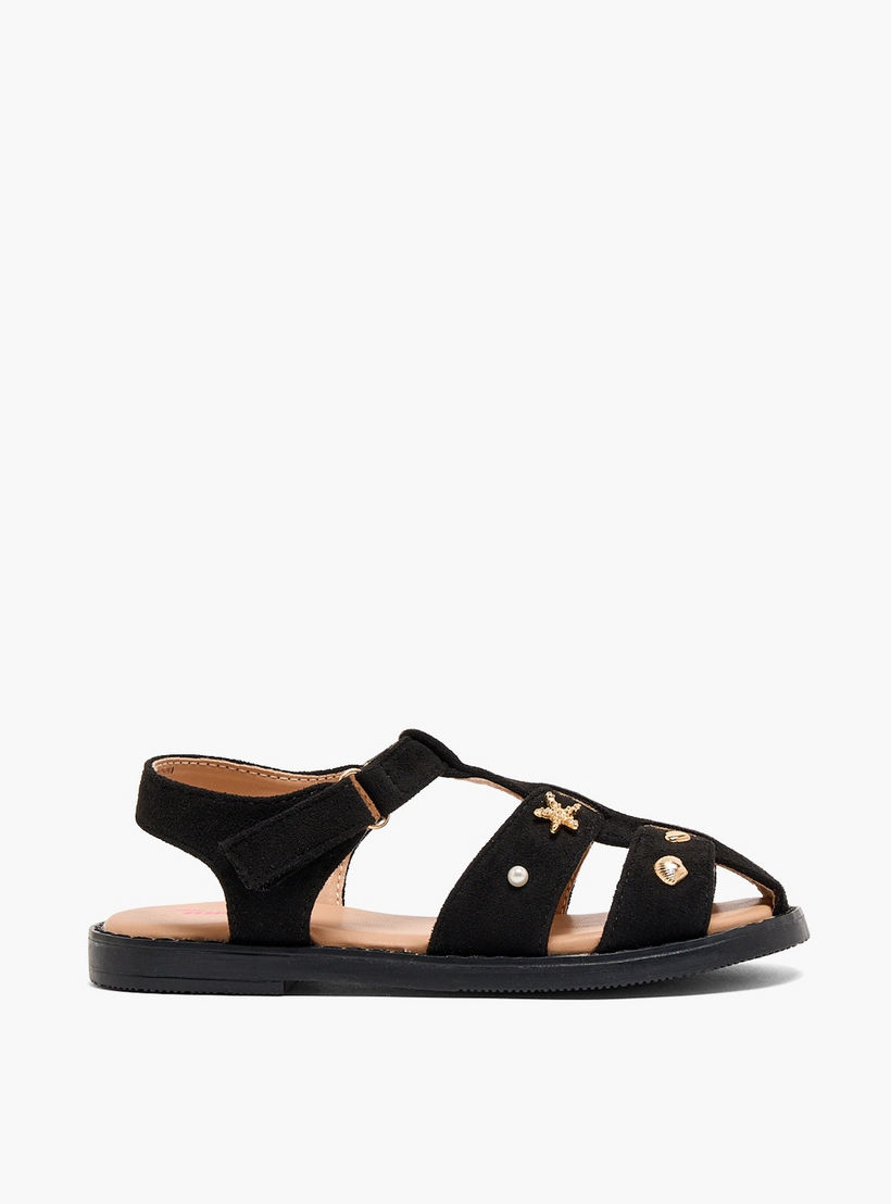 صندل مزين للبنات من ليتل ميسي-girls-shoes-sandals-image-2