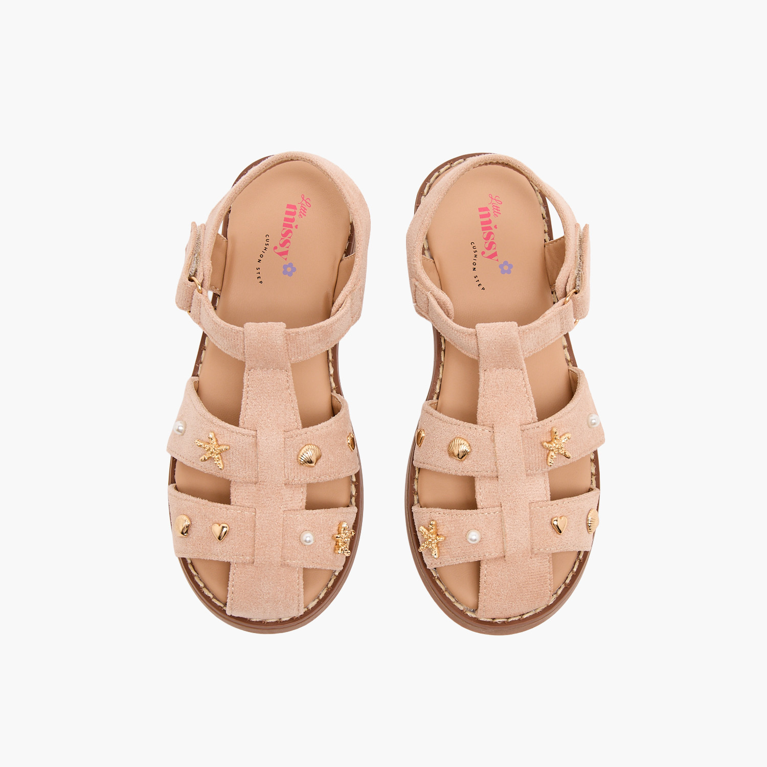 صندل مزين للبنات من ليتل ميسي-girls-shoes-sandals-image-1