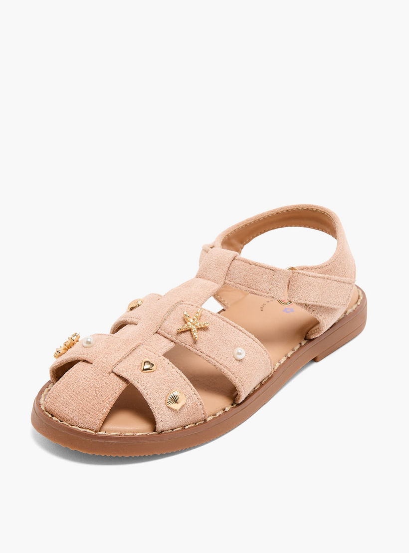 صندل مزين للبنات من ليتل ميسي-girls-shoes-sandals-image-3