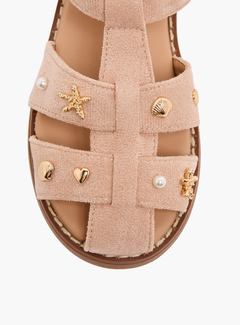 صندل مزين للبنات من ليتل ميسي-girls-shoes-sandals-image-6