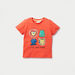 Juniors Graphic Print T-shirt with Short Sleeves and Crew Neck - Set of 3-Multipacks-thumbnailMobile-3