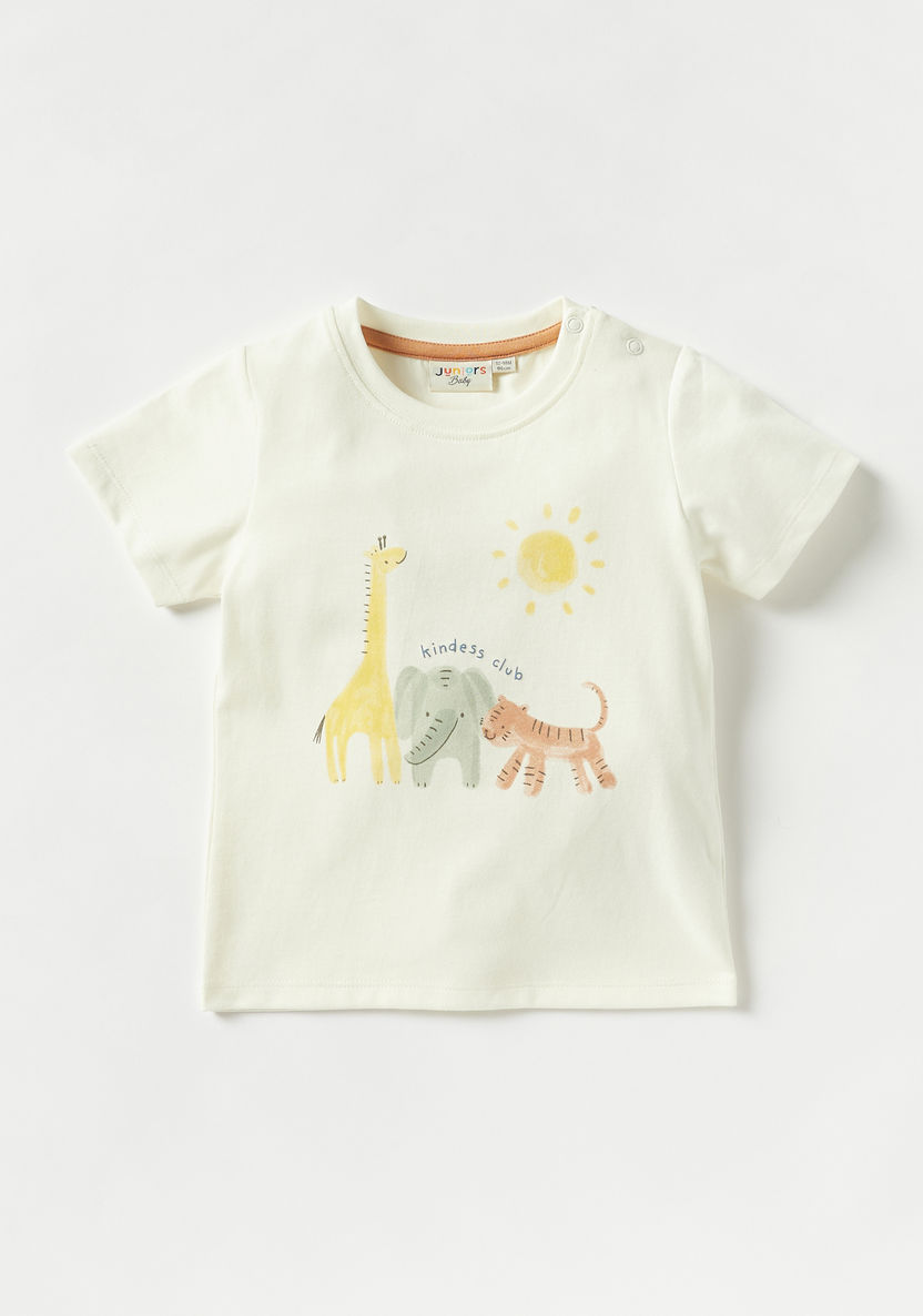 Juniors Printed T-shirt - Set of 3-T Shirts-image-3
