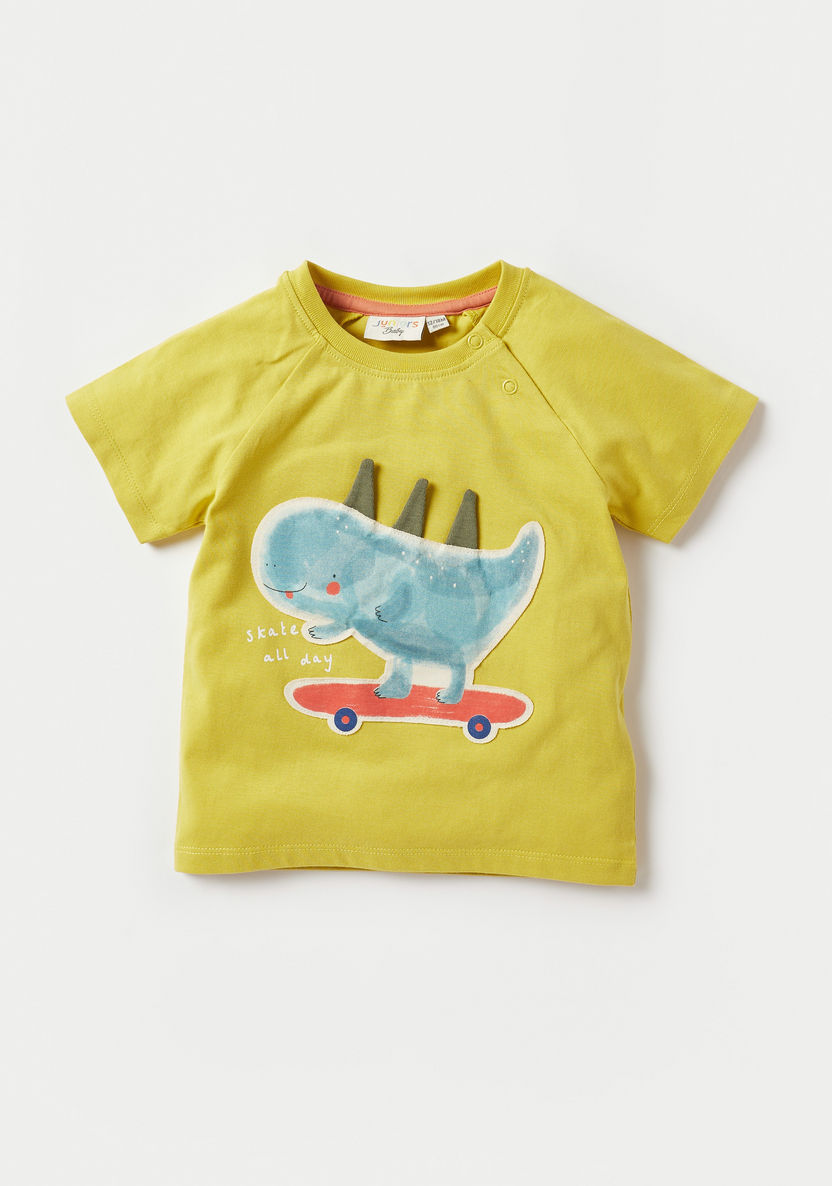 Juniors Dinosaur Applique T-shirt - Set of 3-T Shirts-image-1