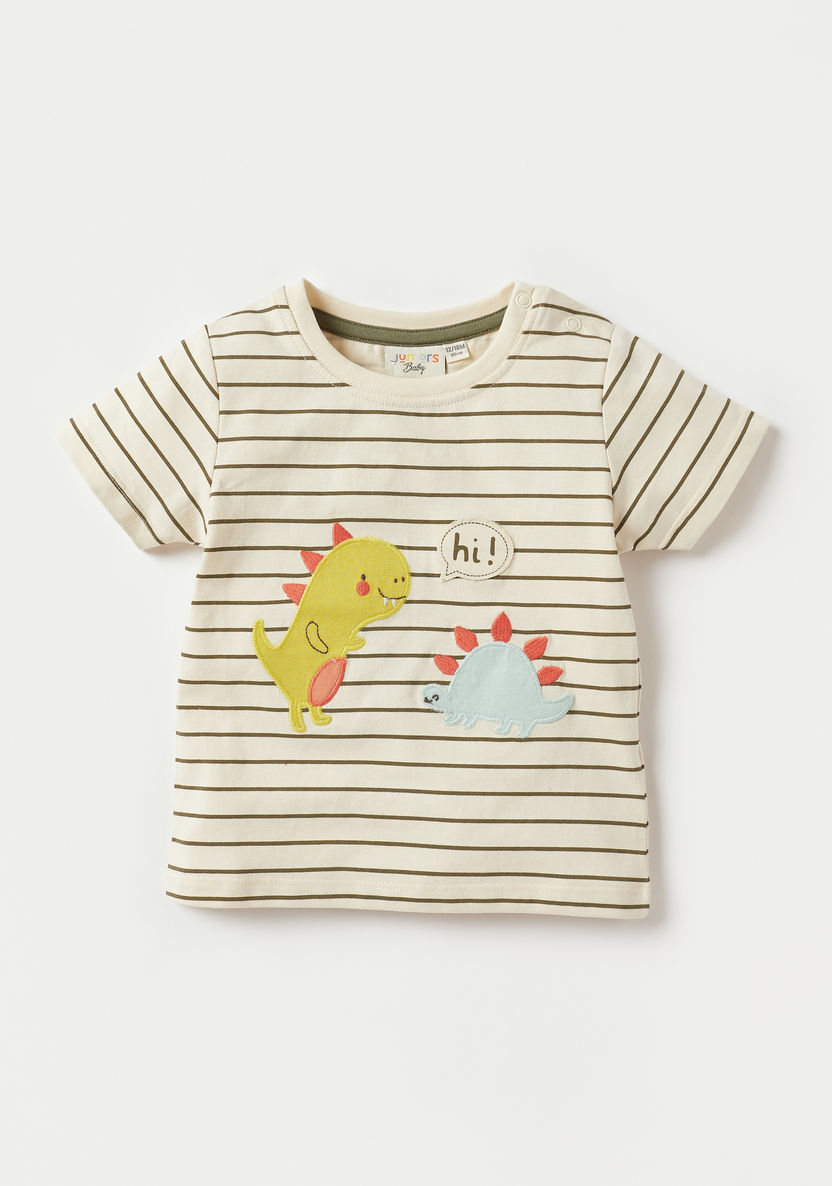 Juniors Dinosaur Applique T-shirt - Set of 3-T Shirts-image-2