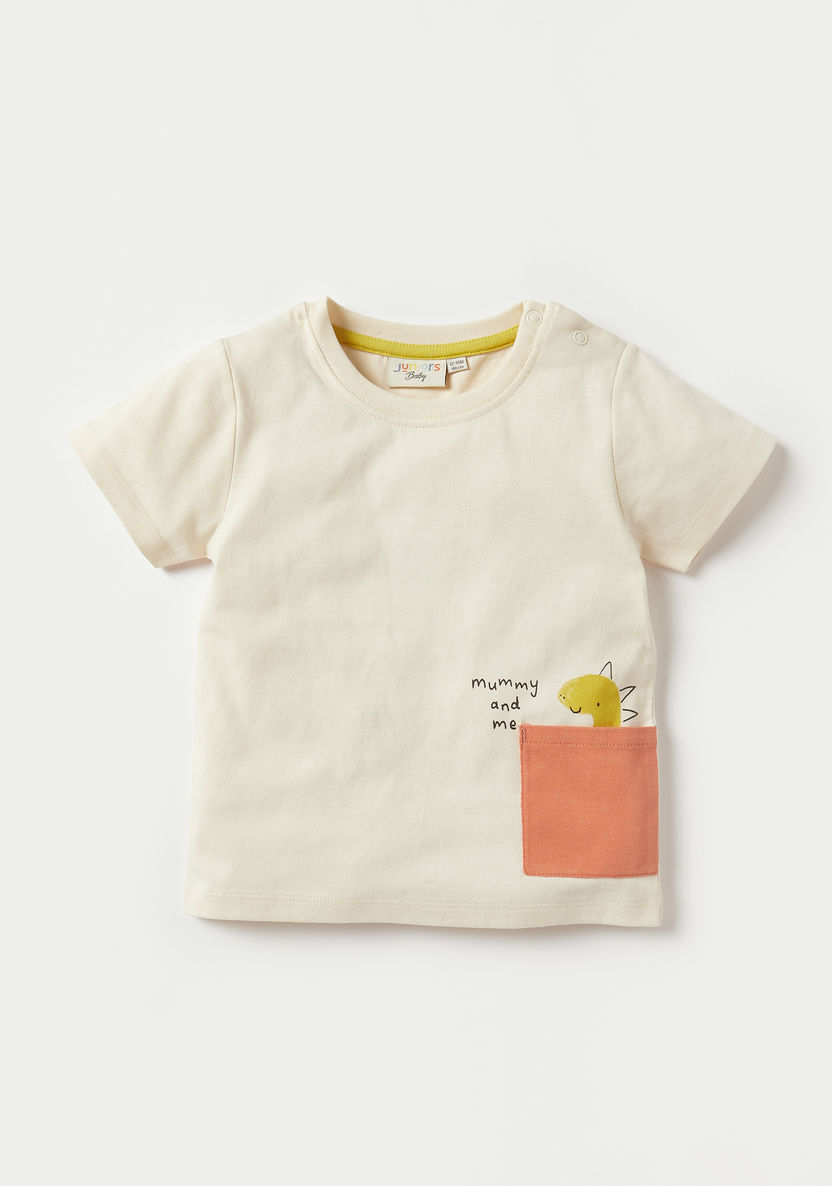 Juniors Dinosaur Applique T-shirt - Set of 3-T Shirts-image-3