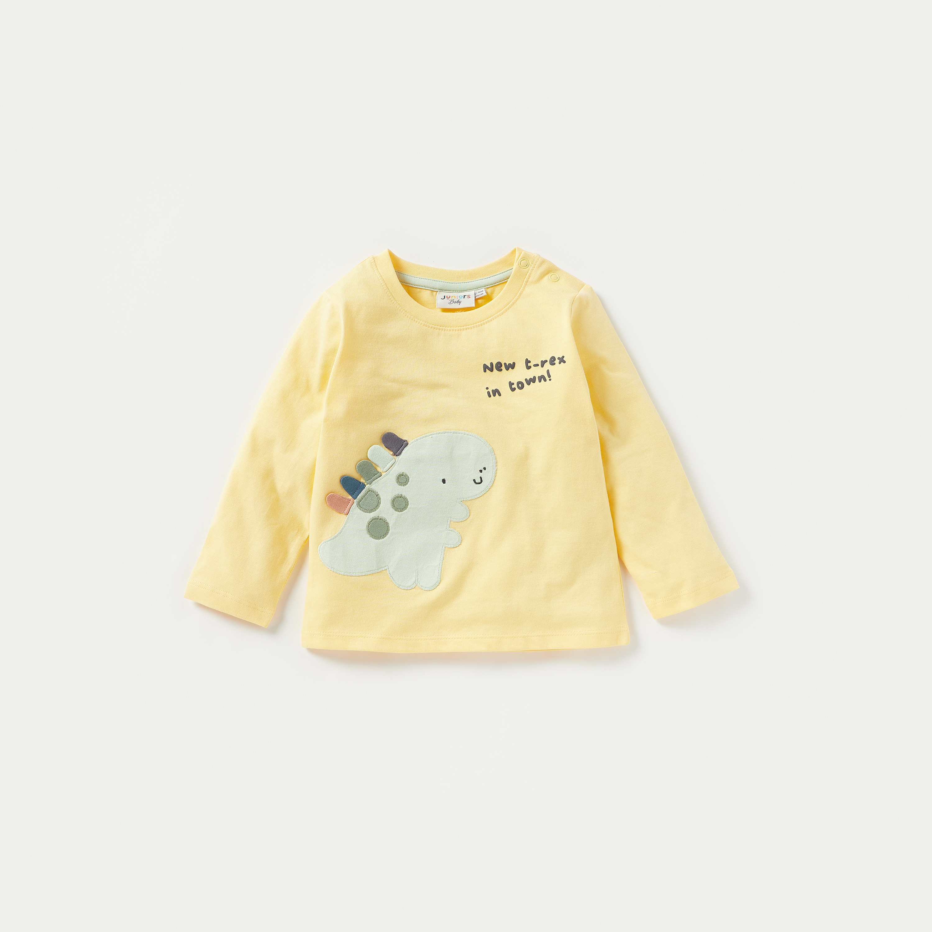Juniors Dinosaur Applique T-shirt with Long Sleeves - Set of 3-baby-boys-clothing-tshirtsandpolos-image-2