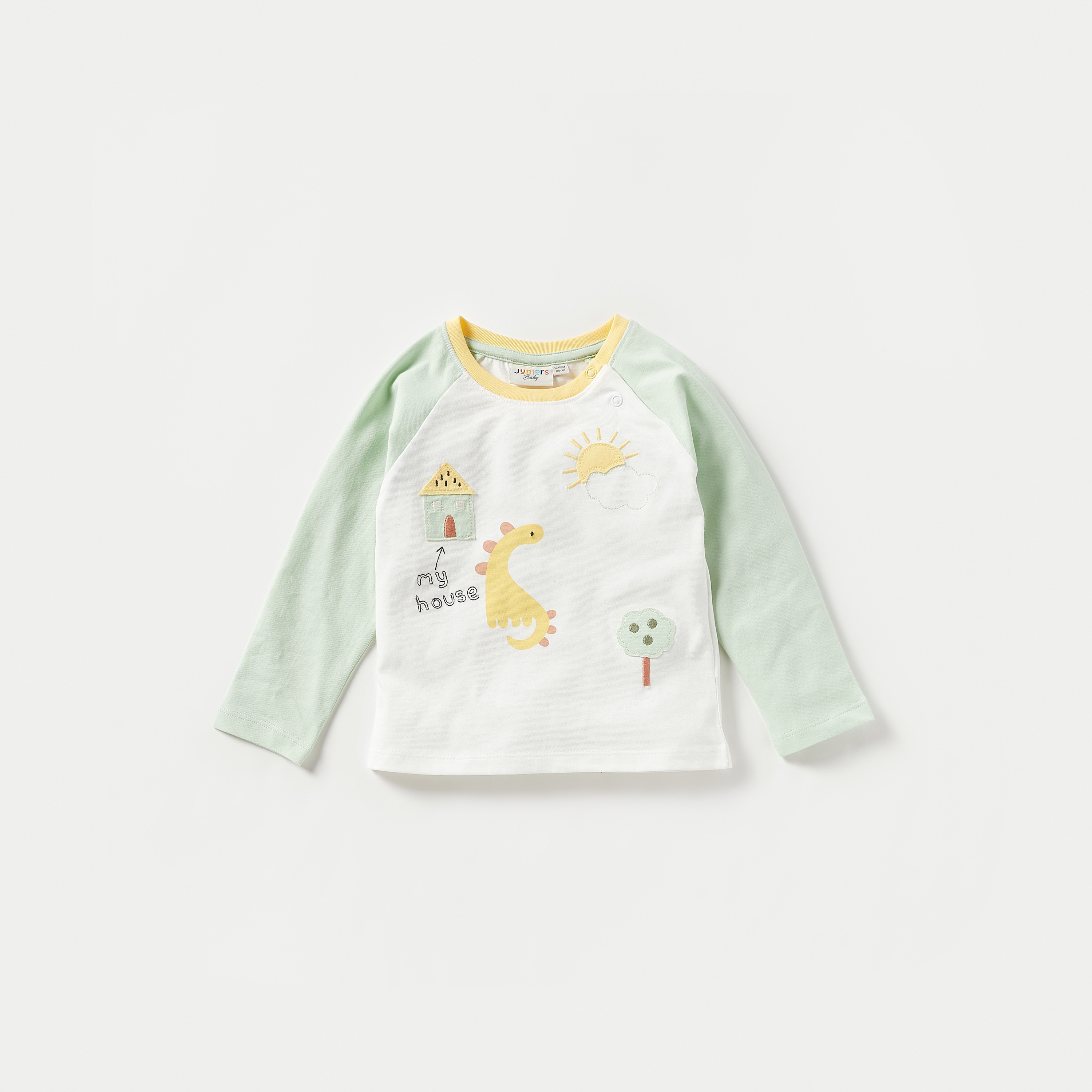 Juniors Dinosaur Applique T-shirt with Long Sleeves - Set of 3-baby-boys-clothing-tshirtsandpolos-image-4
