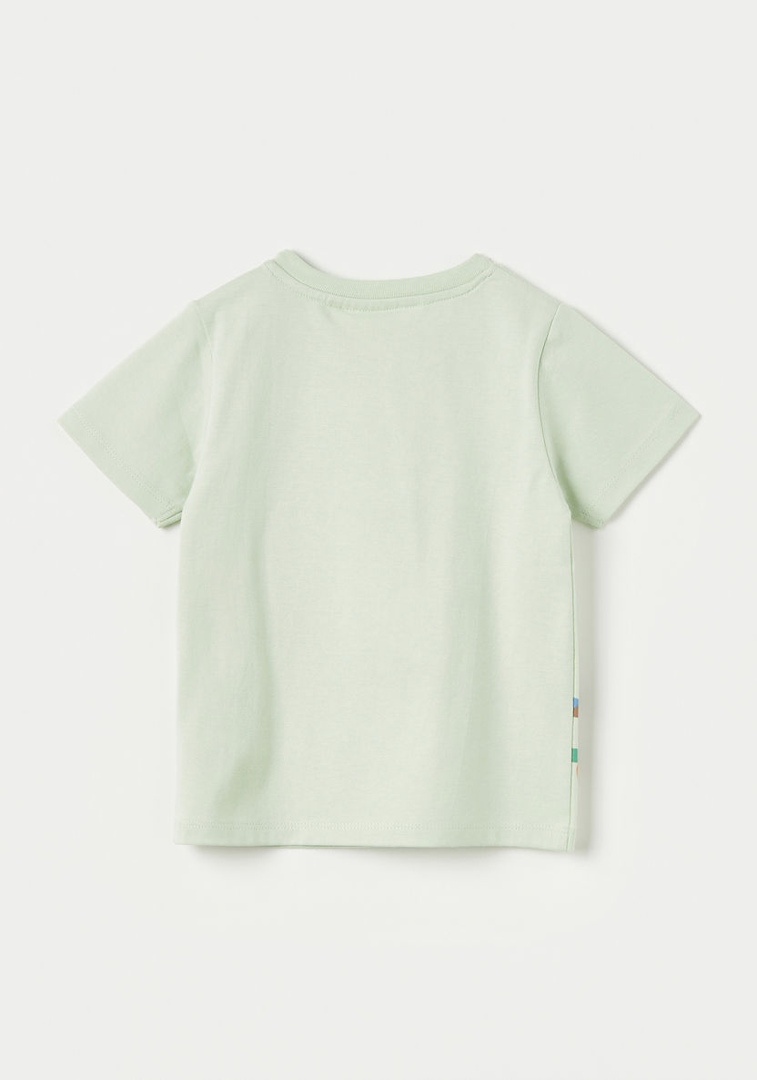Juniors Dinosaur Print T-shirt with Short Sleeves-T Shirts-image-3