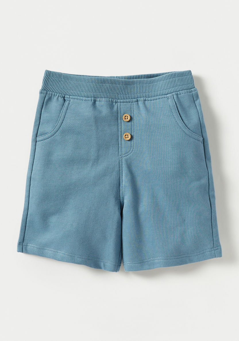 Juniors Printed Shorts with Elasticised Waistband - Set of 2-Shorts-image-2