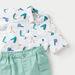 Juniors Animal Print Collared Shirt and Shorts Set-Clothes Sets-thumbnail-3