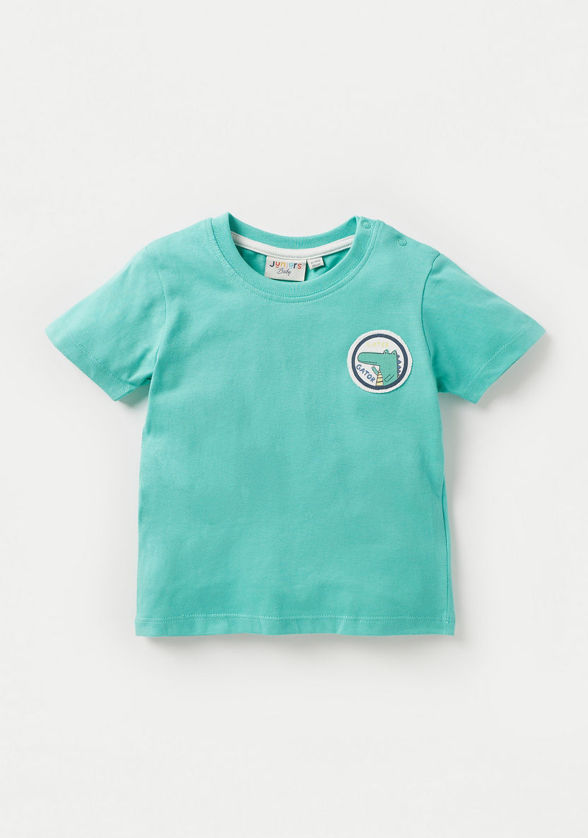 Juniors Printed Dungaree and T-shirt Set-Clothes Sets-image-1