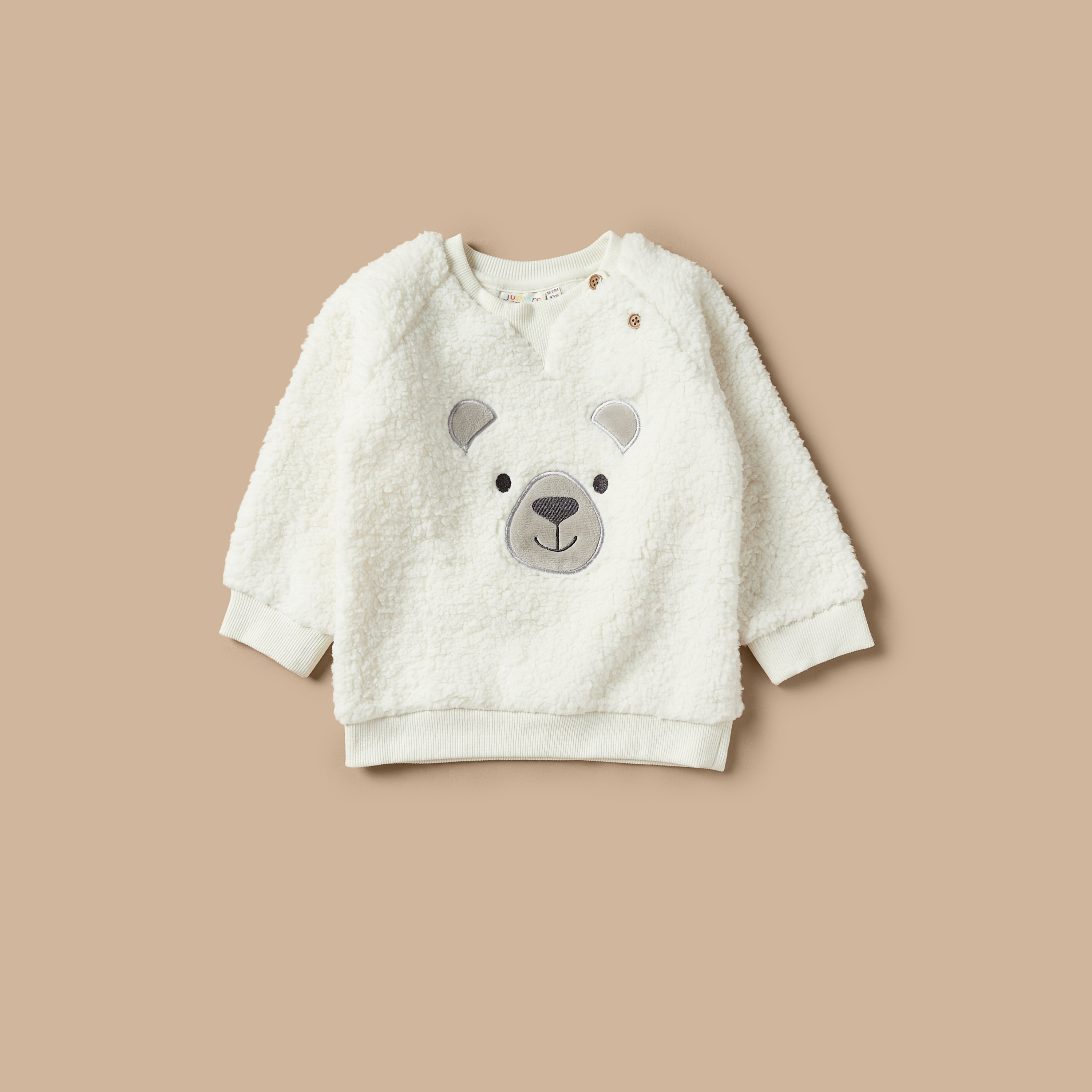 Juniors Textured Sweatshirt and Joggers Set-baby-boys-clothing-winterwear-setsandcoords-image-2