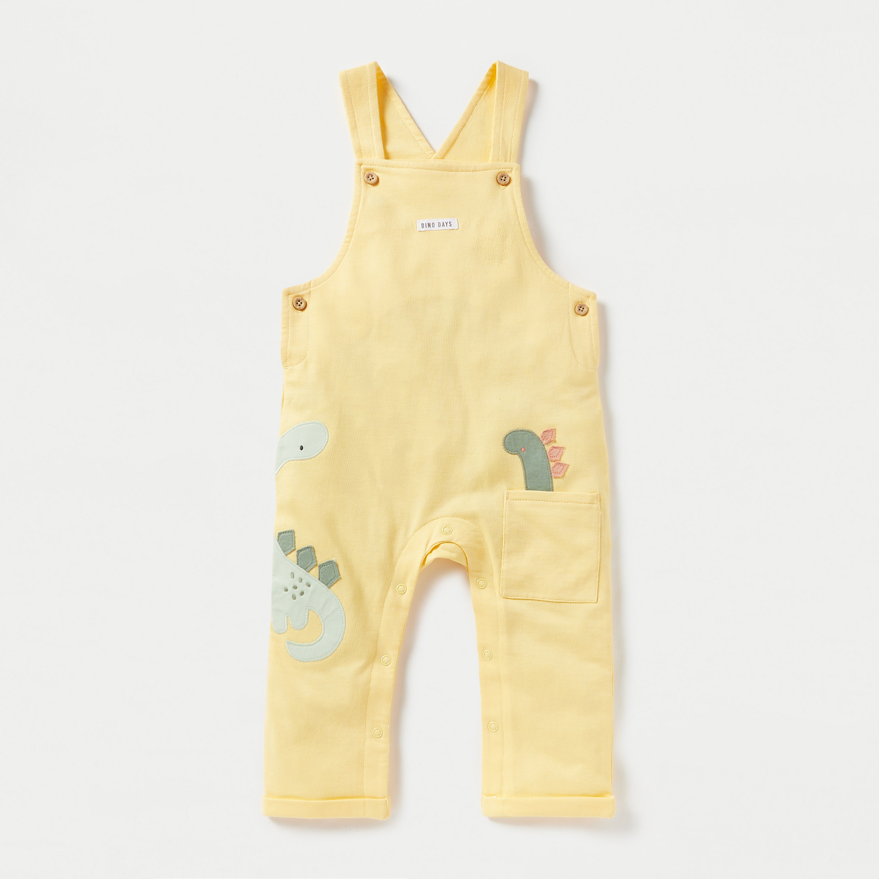 Juniors Embroidered T-shirt and Dungaree Set with Applique Detail-baby-boys-clothing-setsandcoords-image-2