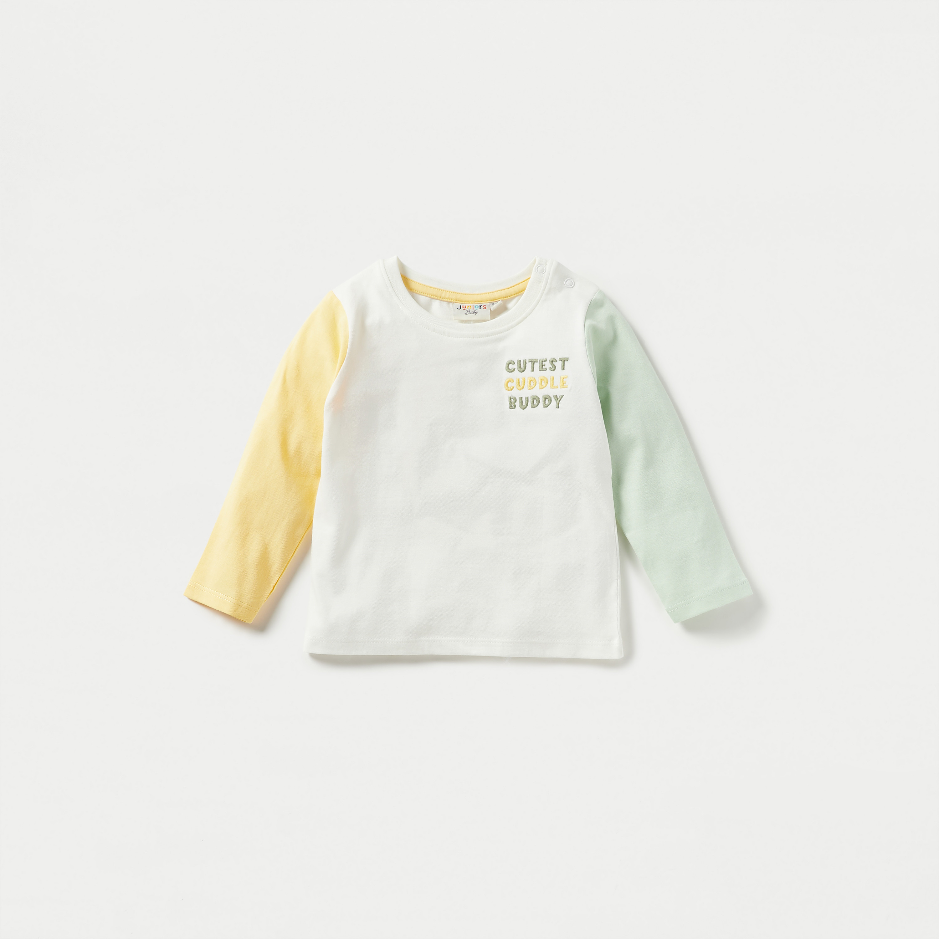 Juniors Embroidered T-shirt and Dungaree Set with Applique Detail-baby-boys-clothing-setsandcoords-image-3