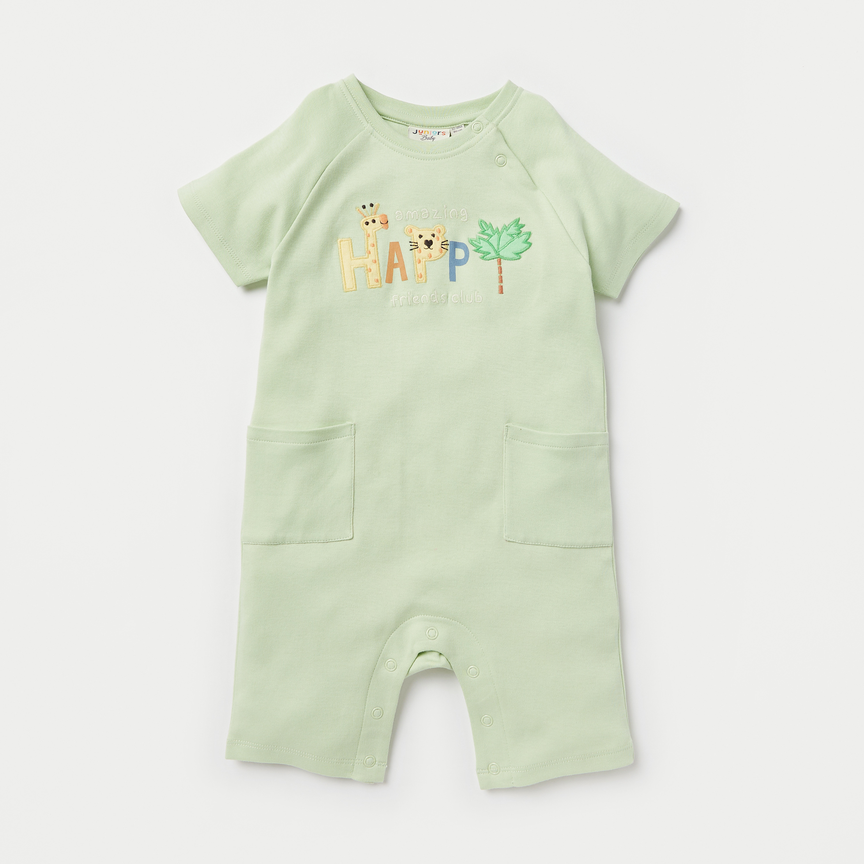 Juniors Printed Romper with Pockets-baby-boys-clothing-rompers-image-1