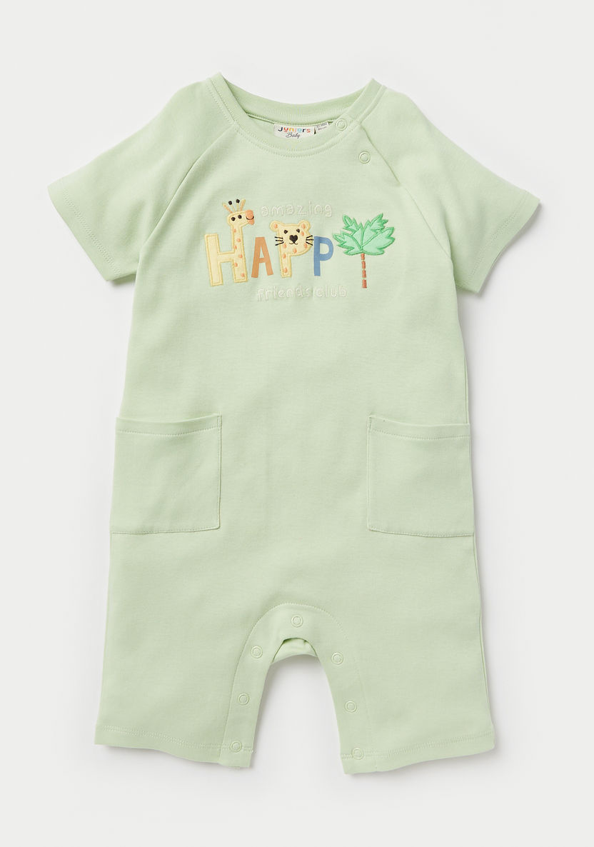 Juniors Printed Romper with Pockets-Rompers%2C Dungarees and Jumpsuits-image-0