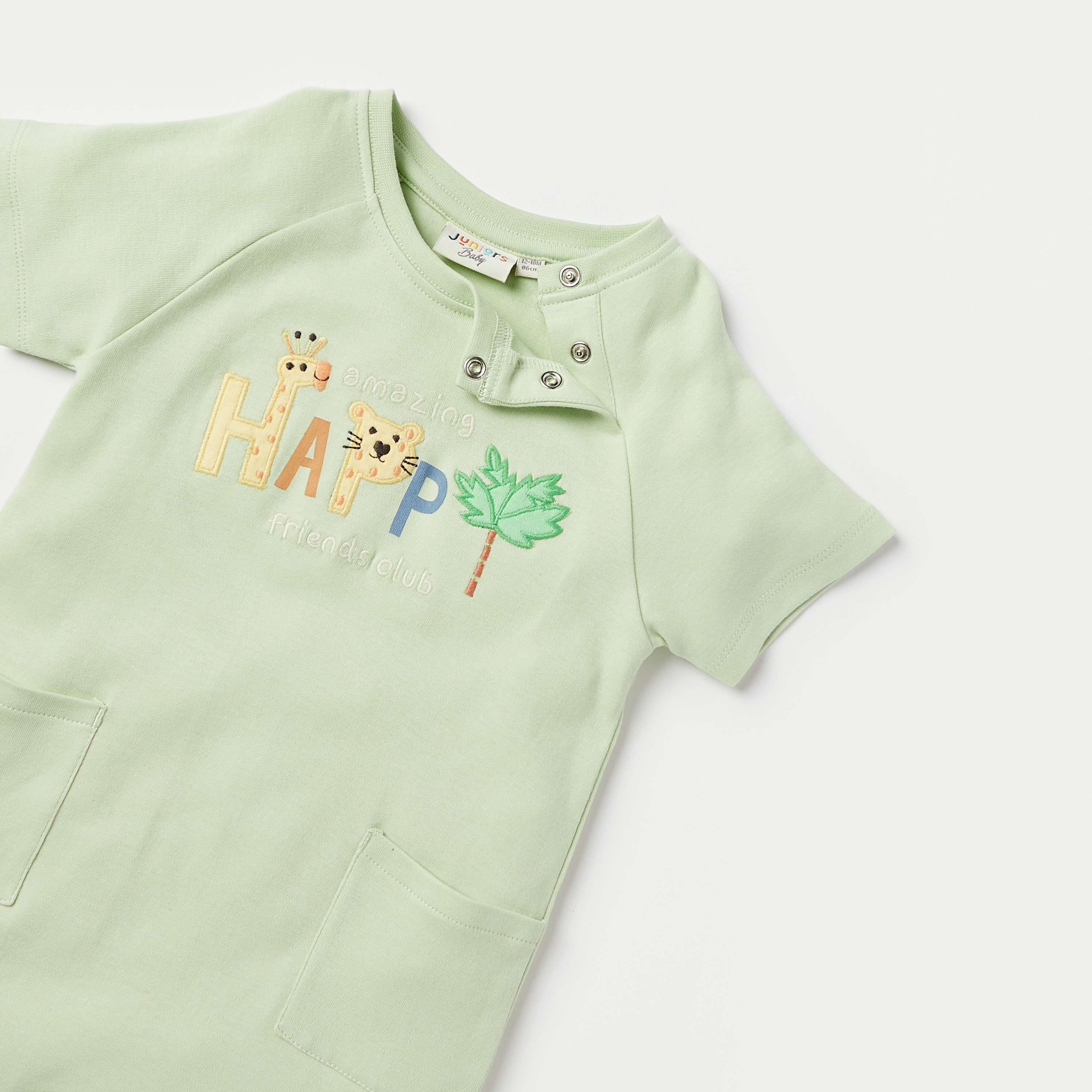 Juniors Printed Romper with Pockets-baby-boys-clothing-rompers-image-3