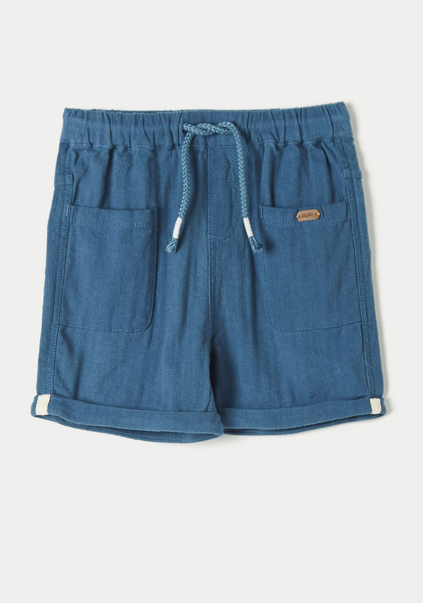 Giggles Solid Shorts with Drawstring Closure-Shorts-image-0