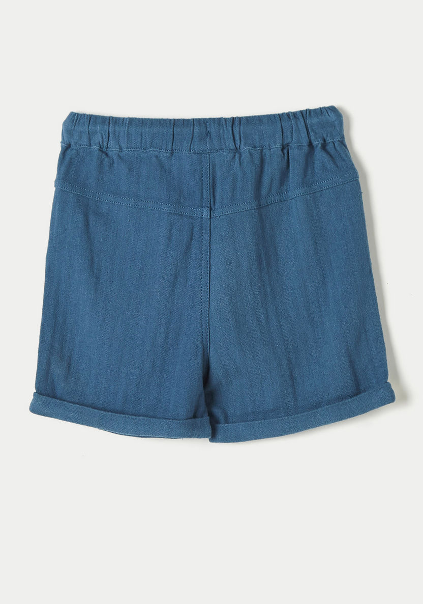 Giggles Solid Shorts with Drawstring Closure-Shorts-image-2