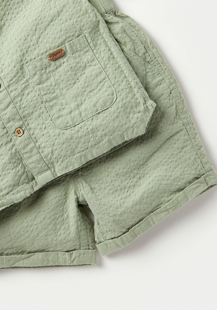 Giggles Textured Shirt and Shorts Set-Clothes Sets-image-4
