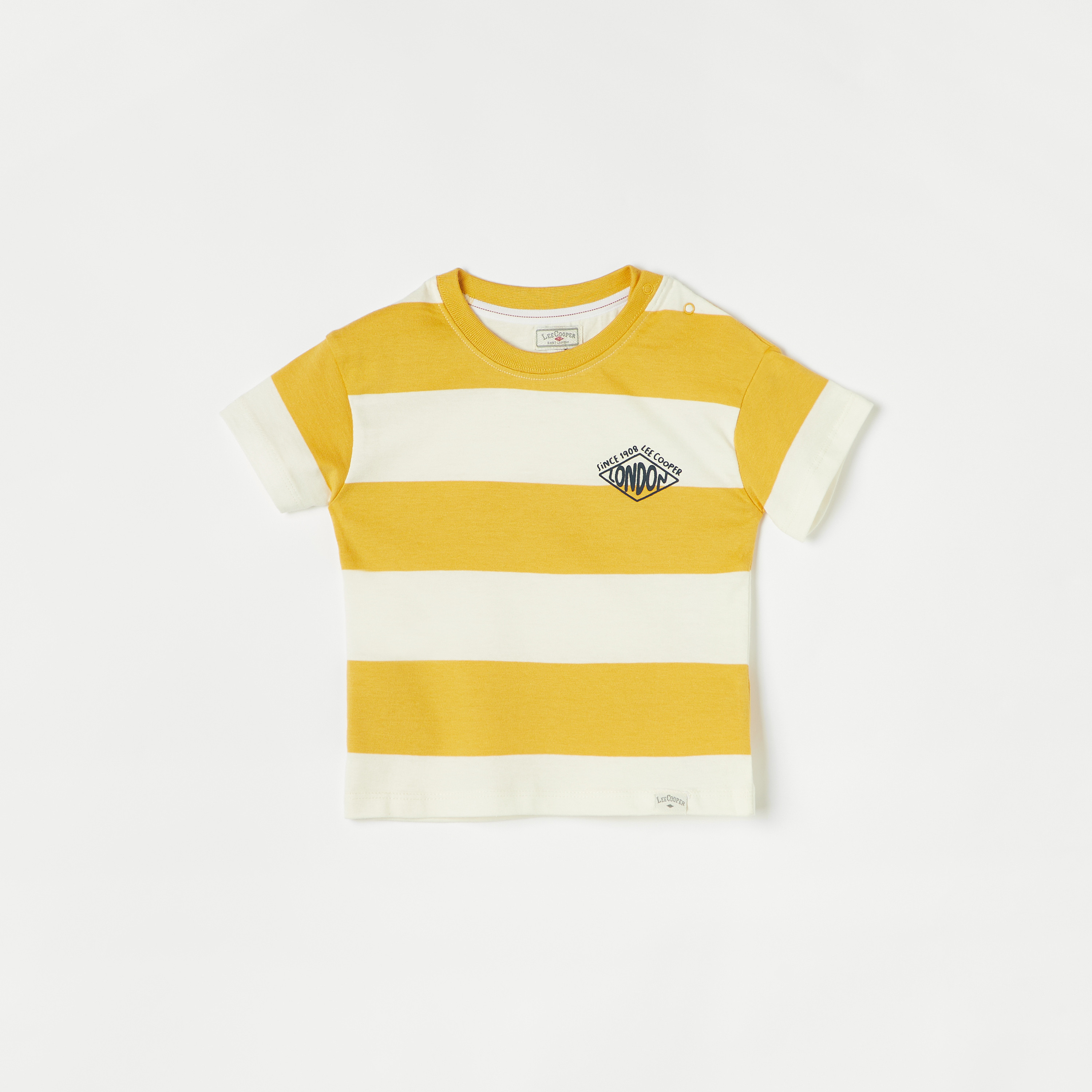 Lee Cooper Striped T-shirt with Short Sleeves-baby-boys-clothing-tshirtsandpolos-image-1
