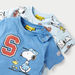 Snoopy Print T-shirt with Short Sleeves and Crew Neck - Set of 2-T Shirts-thumbnail-3