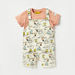 All-Over Snoopy Dog Print Dungaree and T-shirt Set-Clothes Sets-thumbnail-0